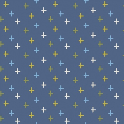 CROSS :: BLUE | OVER THE RAINBOW | FABRICART