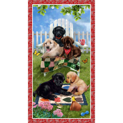 Banner Panel :: Pups in the Garden | Henry Glass