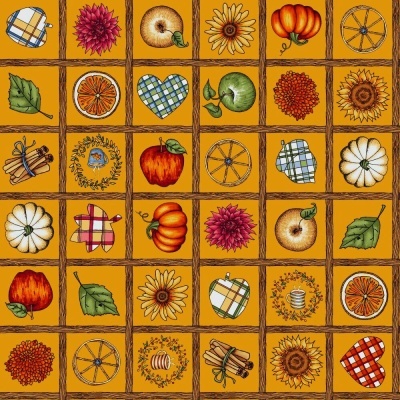 Fat Quarter | Sweater Weather | Patches - Orange | Maywood Studio