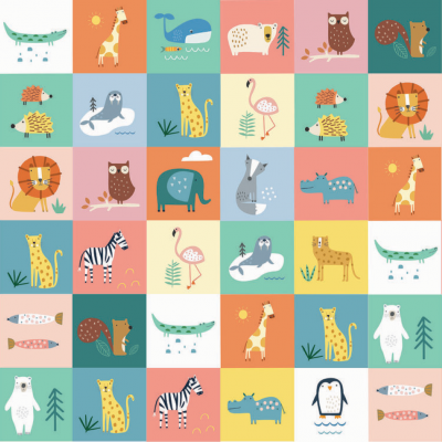 Habitat - Panel Animals In Blocks | Dashwood Studio