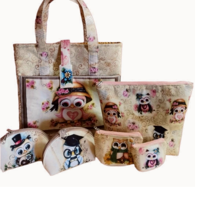 Painel Bolsa Corujinhas | Estilotex