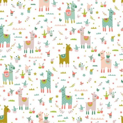 Lama Cactus Party | Branco | Poppy