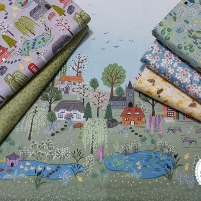 THE VILLAGE POND :: SPRING BLOSSOM | DARK TURQUOISE