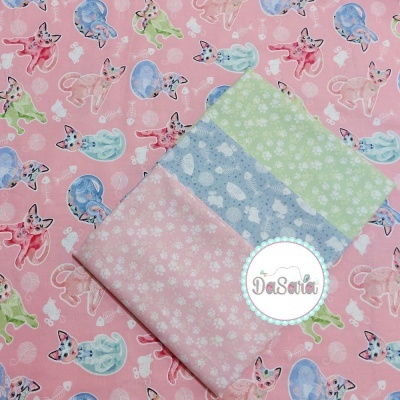 Fancy Cats | Paw Print - Green | Studio E Fabrics