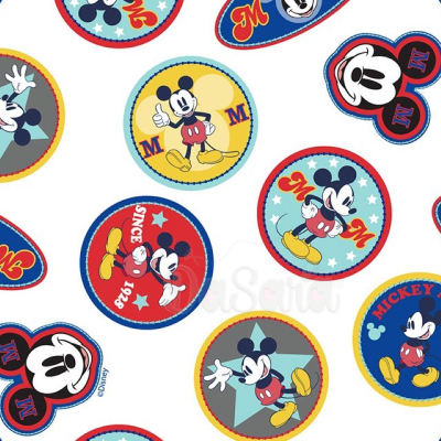 Mickey Badge | White | Plastificado | 50x140cm