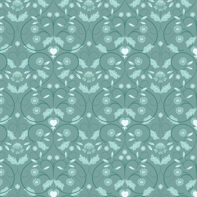 MONO FLORAL :: TEAL | MICHAELMAS | LEWIS&IRENE