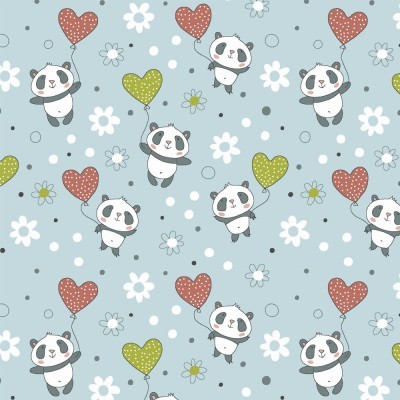 PANDA COM BALÕES | PANDINHAS | FABRICART