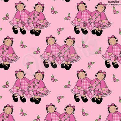 MENININHAS E CORAÇÕES | ROSA | FABRICART