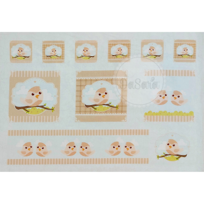 Painel Passarinhos - Bege | Crismazzer