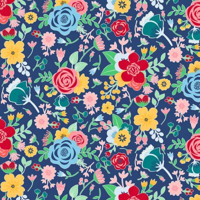 Midnight Blooms - Navy | Riley Blake Designs
