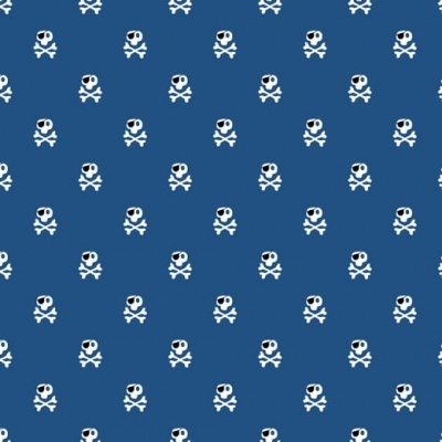 Pirates | Skulls | Blue | Poppy Fabrics