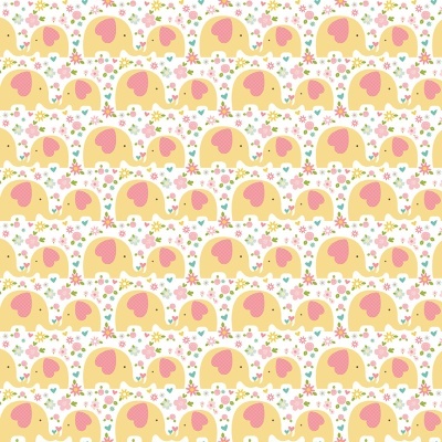 Sweet Baby Elephants - Yellow | Riley Blake Designs