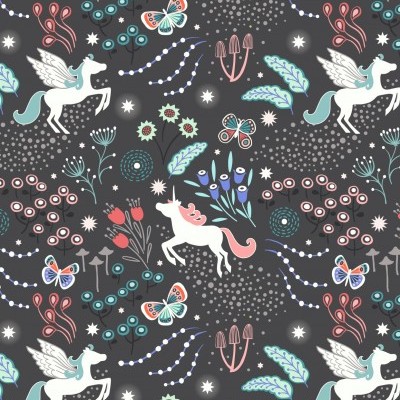 FAIRY NIGHTS :: UNICORN MEADOW | BLACK
