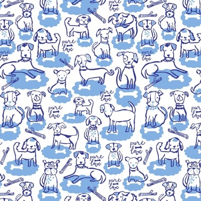 BONE CLOUDS :: BLUE | WOOF & WAGS | FREE SPIRIT