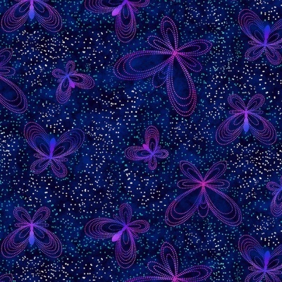 Let Your Light Shine | Starry Sky - Navy | Blank Quilting