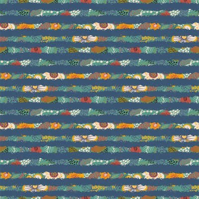 RISCAS COM FLORES :: AZUL | CONTEMPORÂNEA | FABRICART