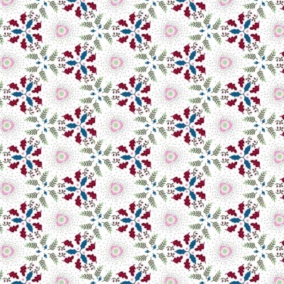 Fat Quarter | Winter Games | Christmas Rose - Snow | Free Spirit