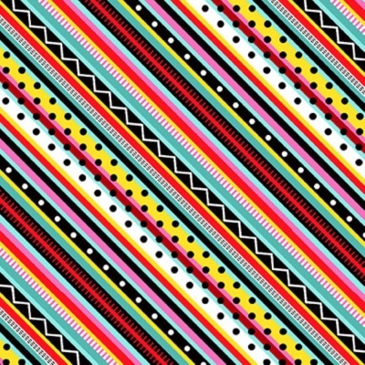 Diagonal Stripe - Multi | Roamin' Holiday | Studio e Fabrics