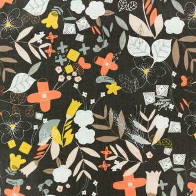 Emi & the bird | Big Floral Scatter - Charcoal | Dashwood Studio