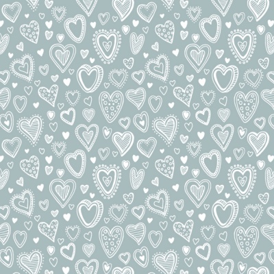 Multi Corações | Cinza | Basics & Colors | Fabricart