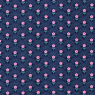 Delight Flowers - Navy | Fiona Hewitt