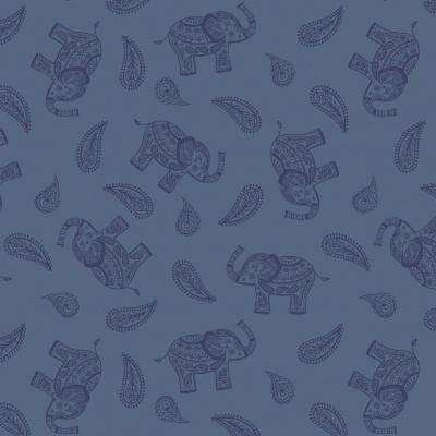 Paisley Elephant | Blue :: Soraya | Lewis And Irene