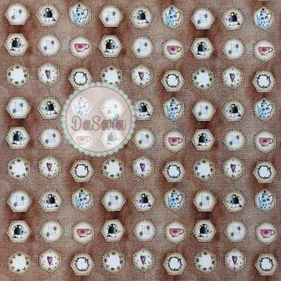 Cute Hexagons | Whimsy Tea by Malgorzata J. Jenek