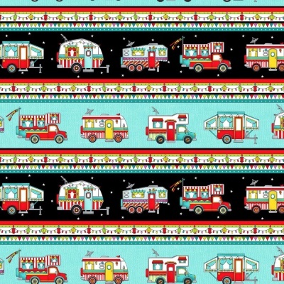 Fat Quarter - Camper Stripe - Multi | Roamin' Holiday | Studio e Fabrics