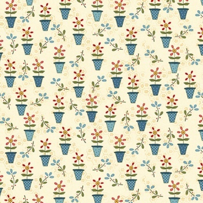 Backyard Happenings | Flower Pots - Cream | Henry Glass