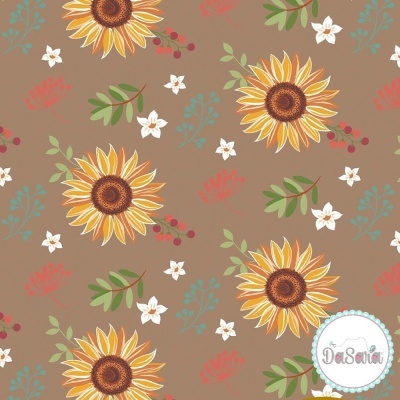 Girassóis :: Castanho | Girassóis | Fabricart