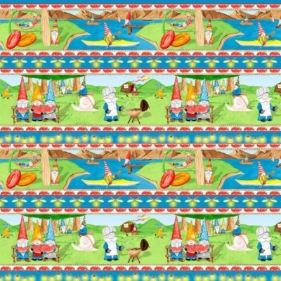 Fat Quarter - Hangin’ With My Gnomies | Gnome Stripe | Blank Quilting