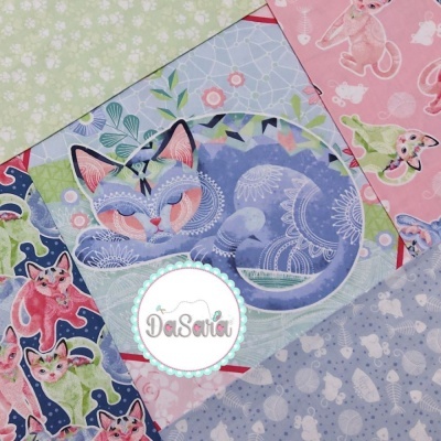 Fancy Cats | Paw Print - Green | Studio E Fabrics