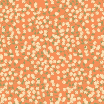 Pumpkin Spice | Cream Berries - Orange | Studio E Fabrics