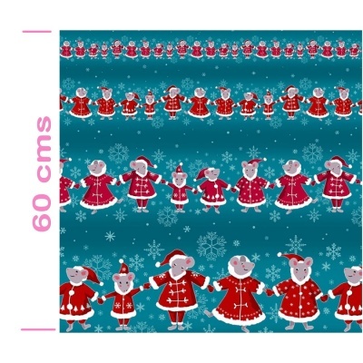 Winter Games | Panel Dancing Mice - 60*110cm | Free Spirit