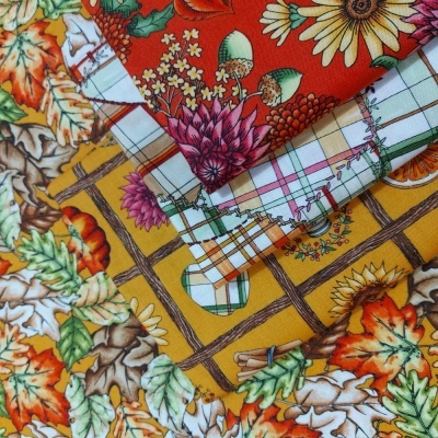 Fat Quarter | Sweater Weather | Leaves - Orange | Maywood Studio