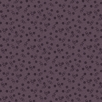 Abby's Treasures | Dots & Curly Q's | Purple | Blank Quilting