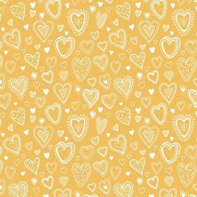 Multi Corações | Amarelo | Basics & Colors | Fabricart