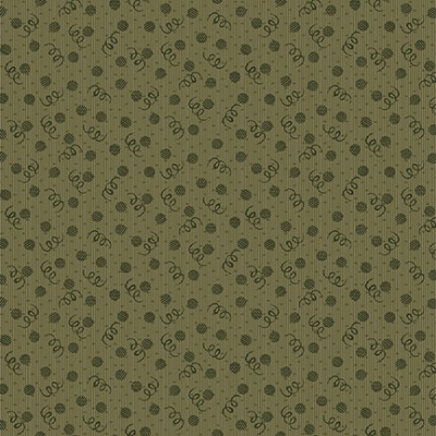 Abby's Treasures | Dots & Curly Q's | Green | Blank Quilting