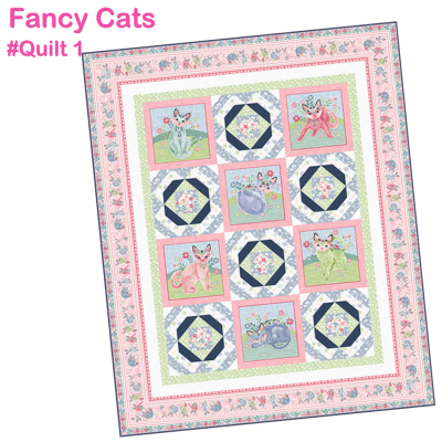 Fancy Cats | Paw Print - Green | Studio E Fabrics