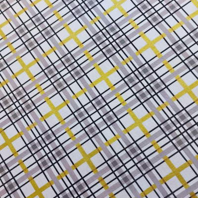 Plaid White Metallic | Riley Blake Designs