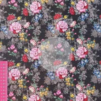 Flower Bouquet  - Black | Canvas | Poppy Fabrics