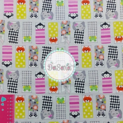 Happy Campers - Grey | Michael Miller Fabrics