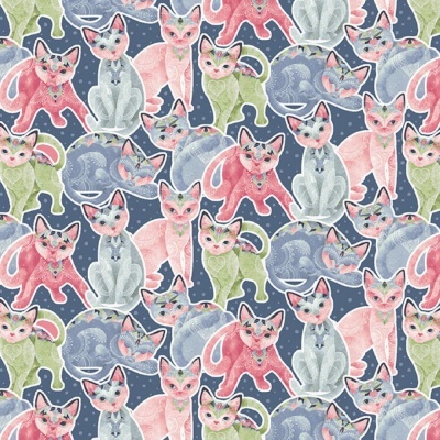 Fancy Cats | Packed Cats | Studio E Fabrics