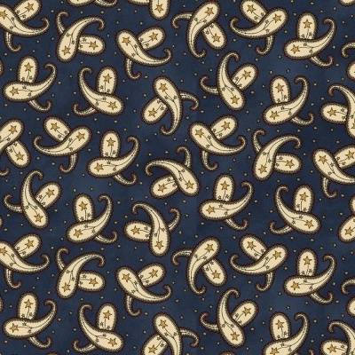 My Red Wagon | Paisley Summer Navy | Henry Glass