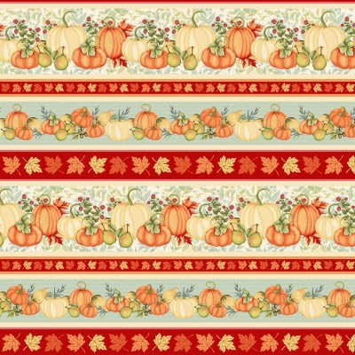 Pumpkin Spice | Border Stripe | Studio E Fabrics