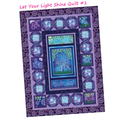 Let Your Light Shine | Banner Panel - Navy | Blank Quilting