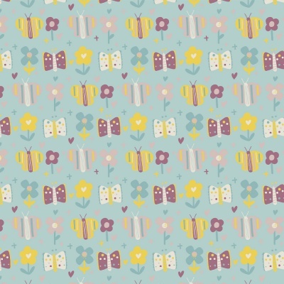 BUTTERFLY :: ROSE | OVER THE RAINBOW | FABRICART