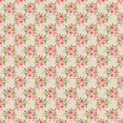 ROSAS GRANDES :: CREME | SHABBY CHIC | FABRICART
