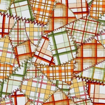 Fat Quarter | Sweater Weather | Crazy Quilt - Orange | Maywood Studio