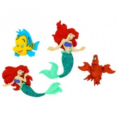 CONJUNTO DE BOTÕES | THE LITTLE MERMAID